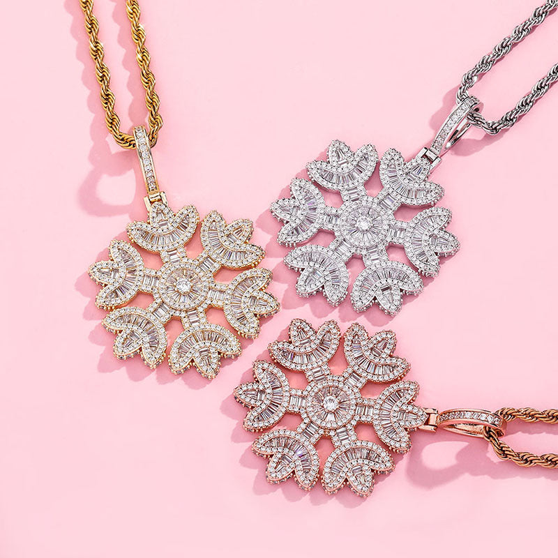 LINOA™ スノーフレークジルコンネックレス｜雪のように煌めく輝き