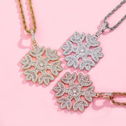 LINOA™ スノーフレークジルコンネックレス｜雪のように煌めく輝き