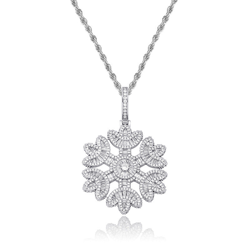 LINOA™ スノーフレークジルコンネックレス｜雪のように煌めく輝き